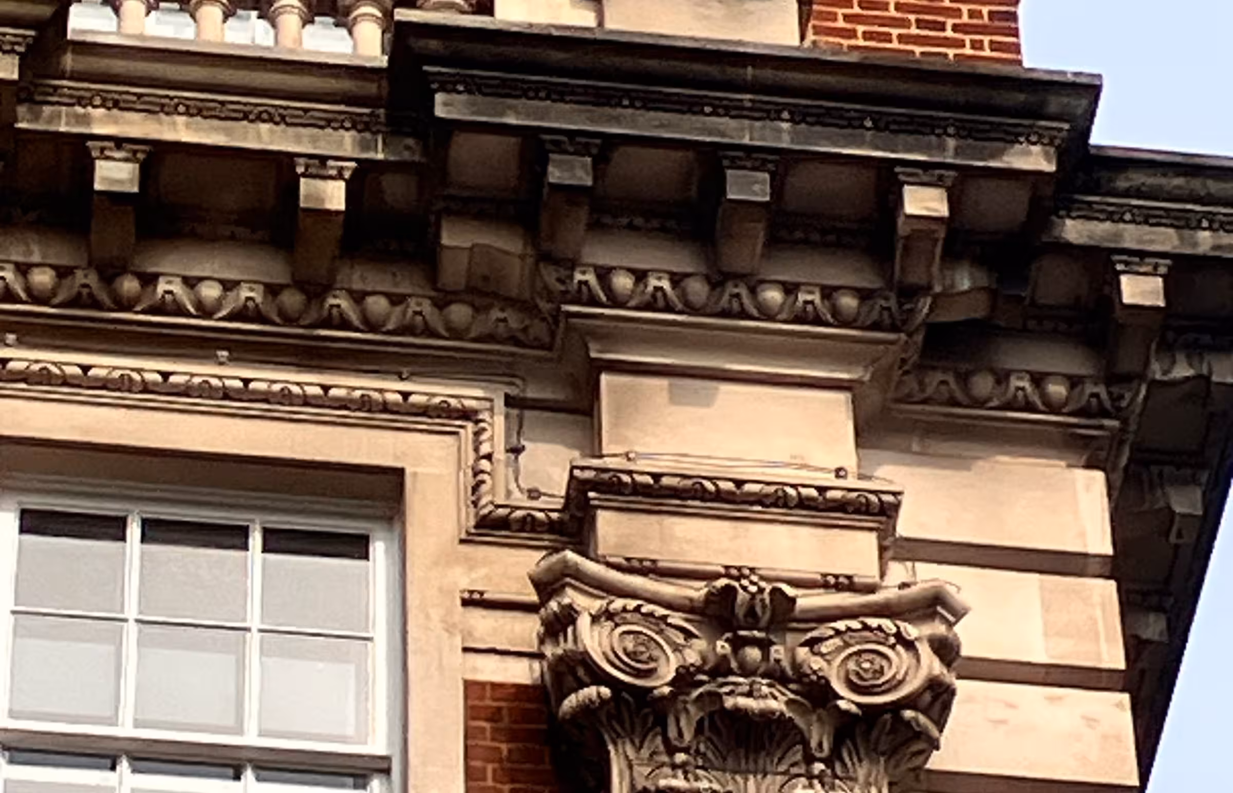 dirty heritage stone in central london